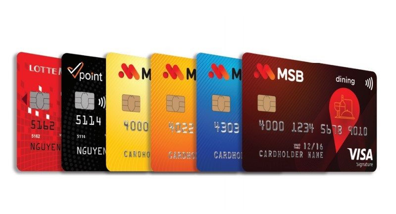 Một số loại thẻ cứng của MSB