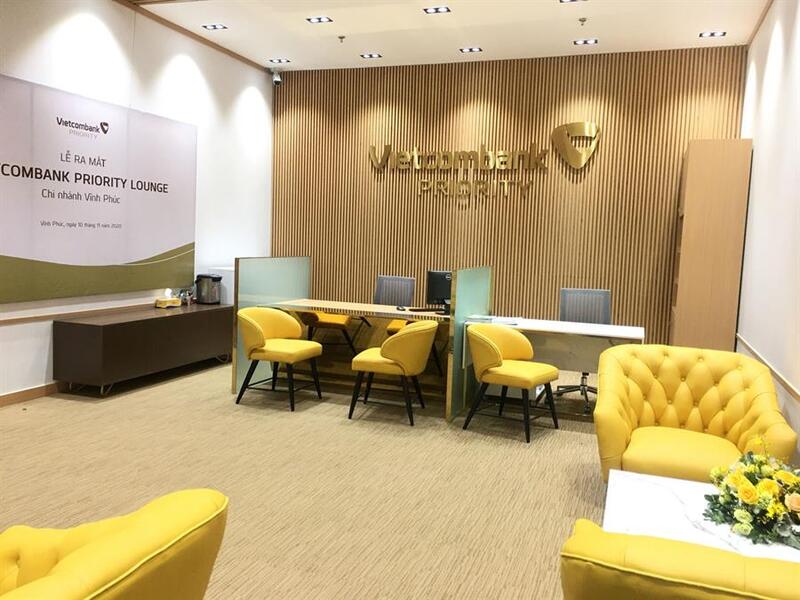 Phòng chờ cho khách VIP của ngân hàng Vietcombank