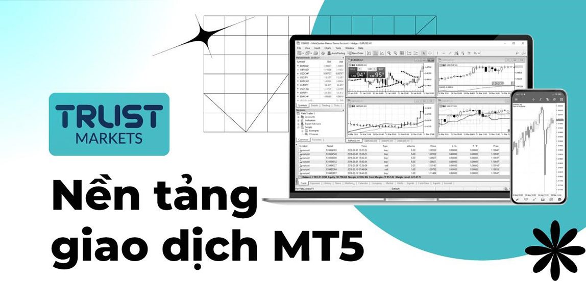 Nền tảng giao dịch MT5 tiên tiến tại sàn Trust Markets