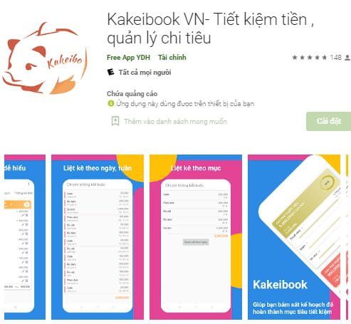 Kakeibook VN được thiết kế dựa trên phương pháp quản lý tiền bạc của người Nhật